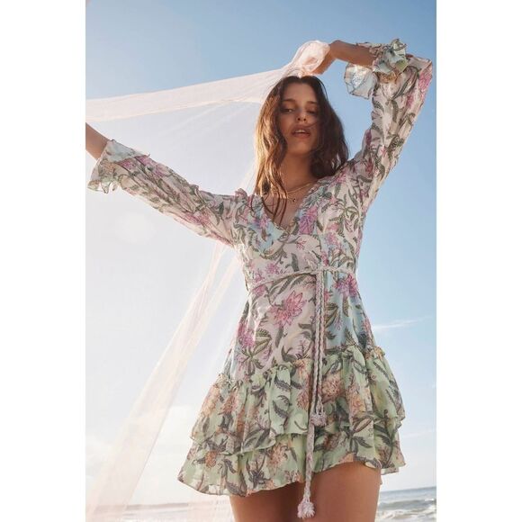 HEMANT & NANDITA floral mini dress Small - Picture 1 of 10